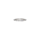 14 karat white gold band with baguette diamonds