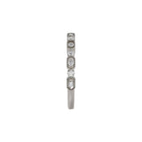 14 karat white gold band with round diamonds
