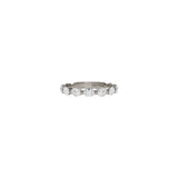 14 Karat white gold band with oval diamonds