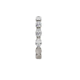 14 Karat white gold band with oval diamonds