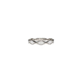 14 karat white gold ring with marquise diamonds