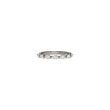 14 karat white gold band with pear diamonds