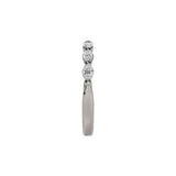 14 karat white gold band with pear diamonds