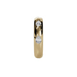 14 karat yellow gold pear diamond flush set band
