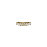 14 karat yellow gold ring with bezel set oval diamonds