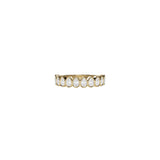 14 karat yellow gold pear diamond bezel ring
