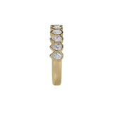 14 karat yellow gold pear diamond bezel ring