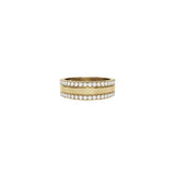 14 karat yellow gold band with diamonds