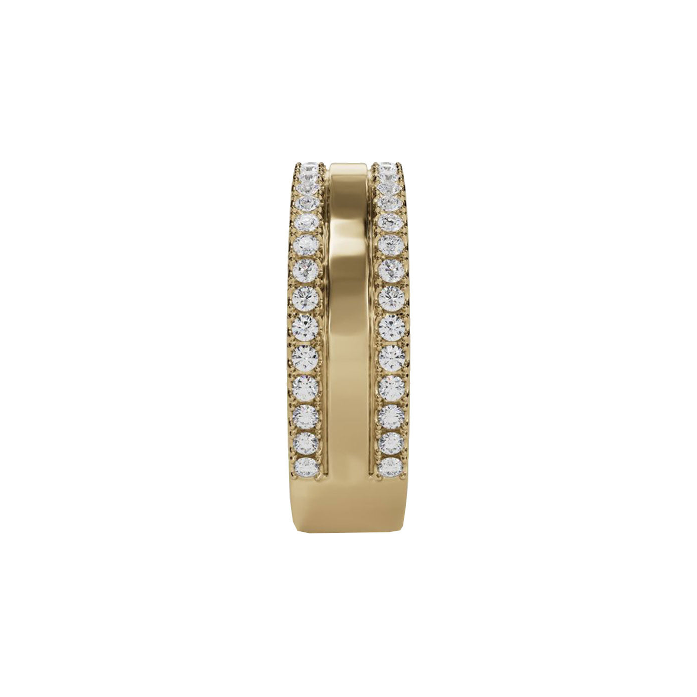 14 karat yellow gold band with diamonds