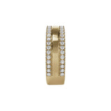14 karat yellow gold band with diamonds