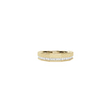 14 karat yellow gold band channel set baguette band
