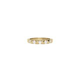 14 Karat yellow gold spike band with diamonds