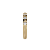 14 Karat yellow gold spike band with diamonds