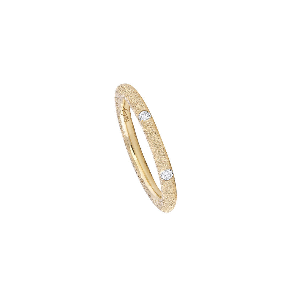 14 Karat Yellow Gold "Maude" Round Band with Diamonds