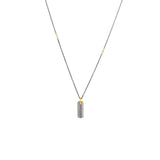 Sterling silver REVA bar pendant with diamonds