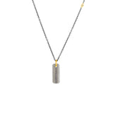 Sterling silver REVA bar pendant with diamonds