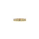 14 Karat Yellow Gold RITHA eternity band with Green Sapphires