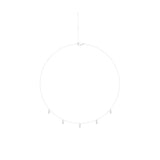 14 karat white gold pear diamond bezel set necklace