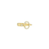 18 Karat Yellow Gold Supernova Diamond Line Ring
