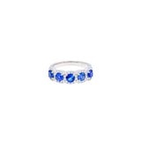 18 Karat White Gold 5 Stone Sapphire Ring
