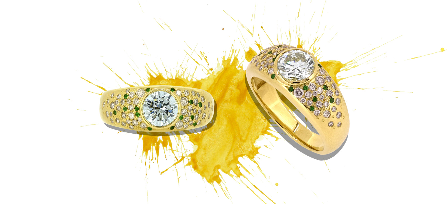 Stunning gold rings with glistening diamonds. Explore our jewelry store for your perfect piece