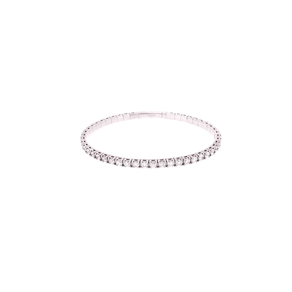 14 Karat White Gold Flexible Bracelet with White 45 White diamonds756967