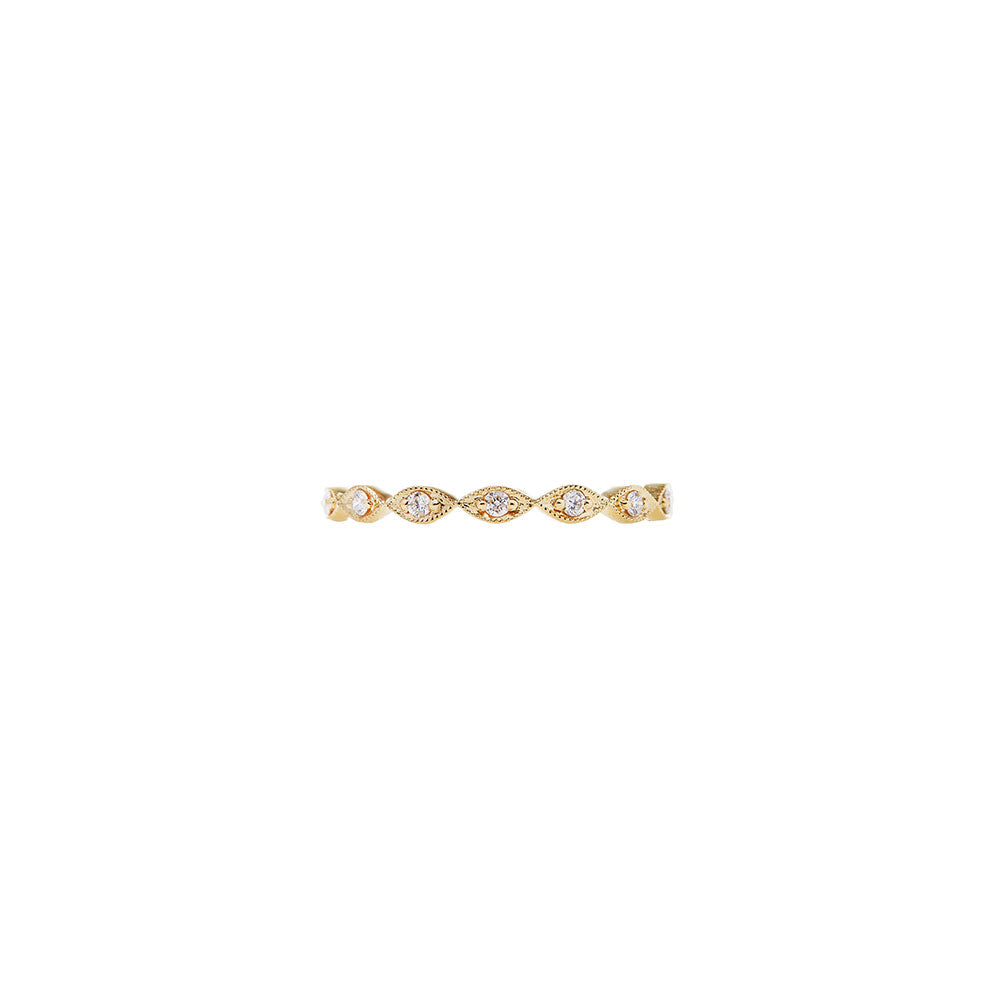 18 Karat Yellow Gold Eleanor Diamond Band