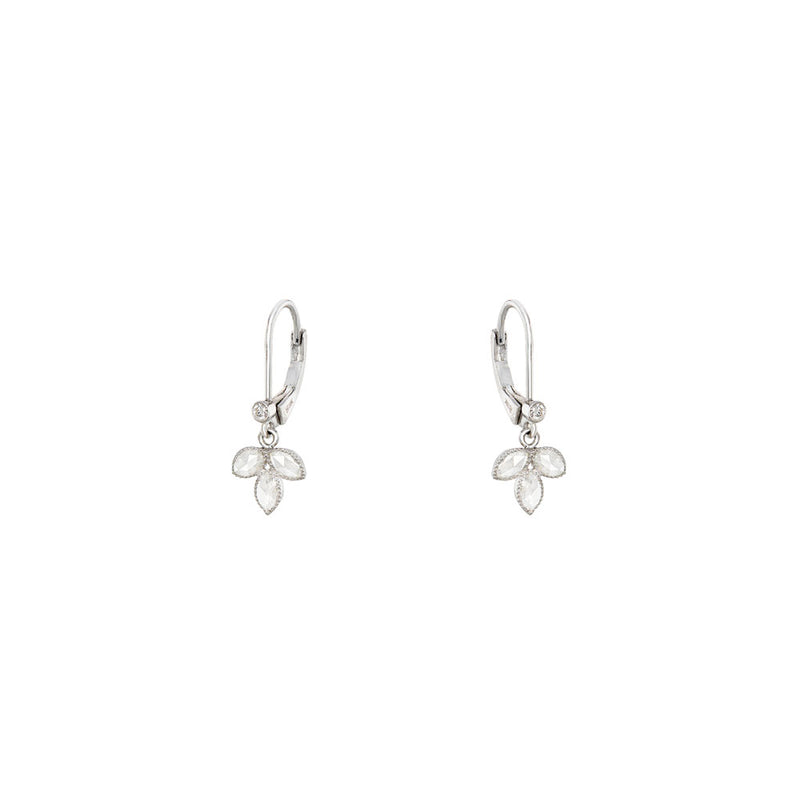 18 Karat White Gold LILAH earrings with Rose Cut Diamonds