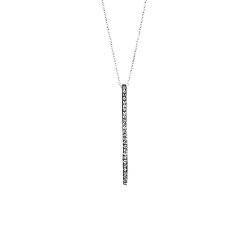 Alice Bar Necklace Featuring Diamonds
