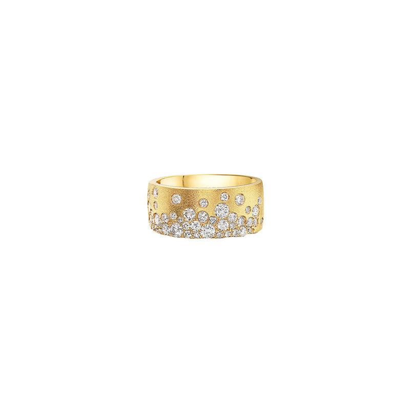 14 Karat Yellow Gold Confetti Diamond Ring