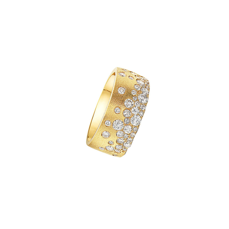 14 Karat Yellow Gold Confetti Diamond Ring