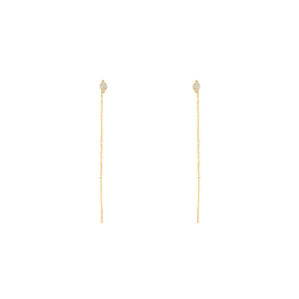 14 Karat Yellow Gold Threader Earrings