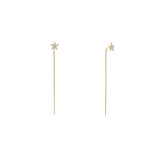 14 Karat Yellow Gold Star Threader earrings