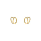 14 Karat Yellow Gold Triangle Hoop Earrings