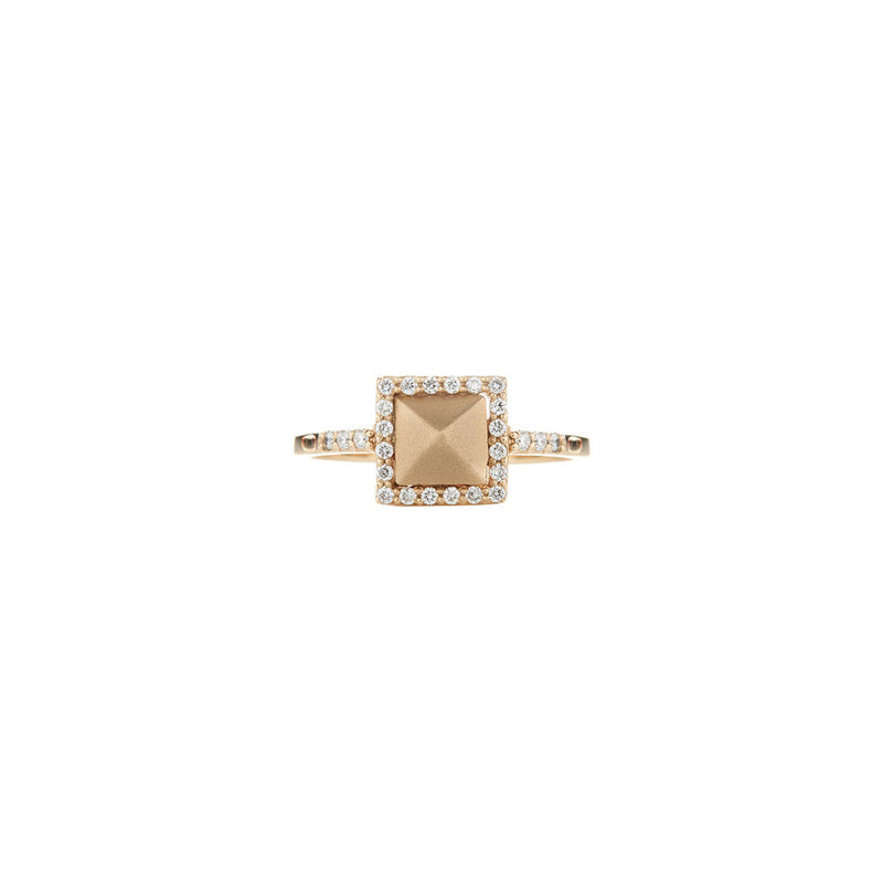 14 Karat Yellow Gold Prism Diamond Ring