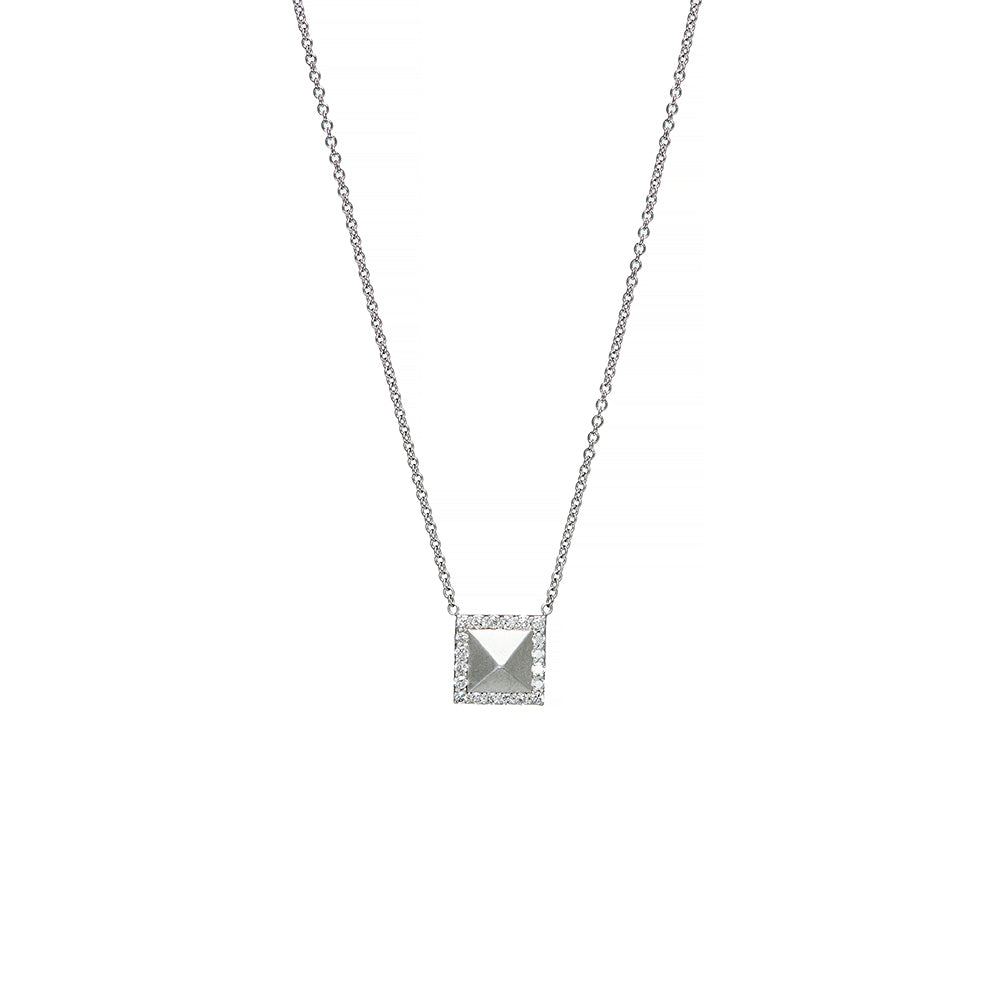 White Gold Diamond Necklace - Sofia Jewelry