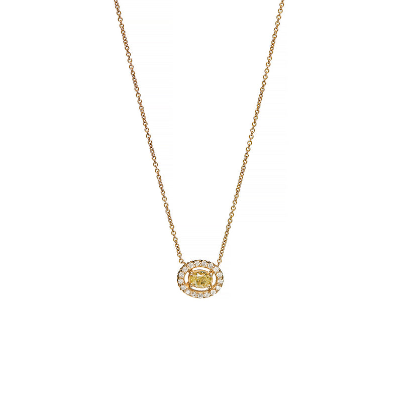 Gold Fancy Diamond Necklace - Sofia Jewelry