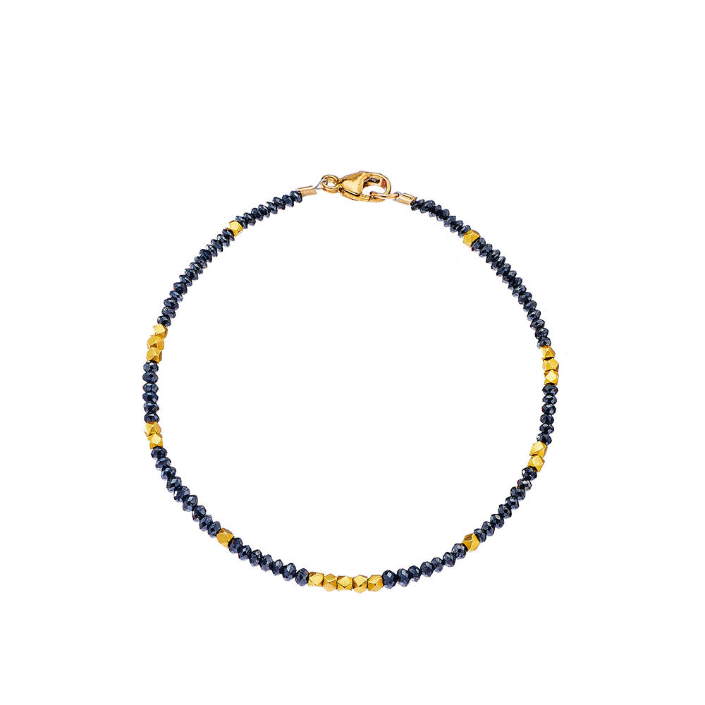 Black Diamond and Gold Nior Bracelet