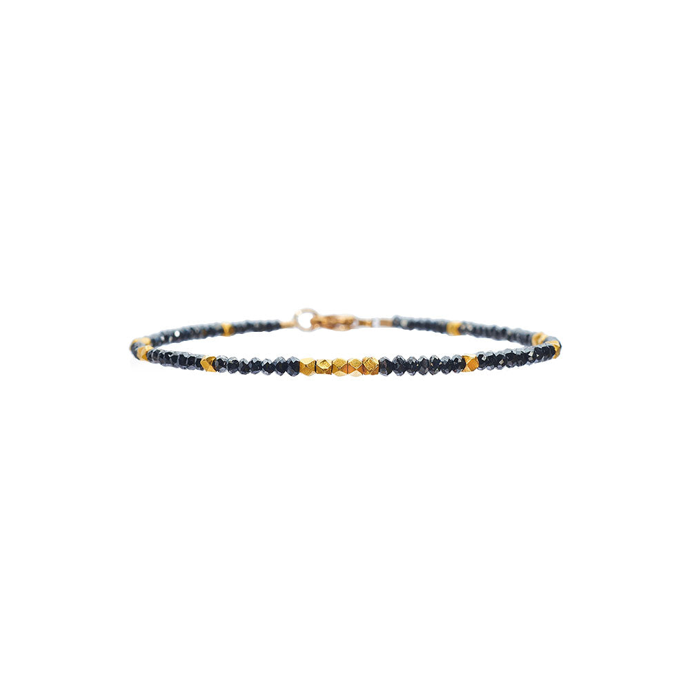 Black Diamond and Gold Nior Bracelet