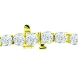 18 Karat Yellow Gold Bracelet with White Round Diamonds