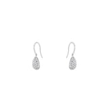 18 Karat White Gold pear shape drop Diamond earrings