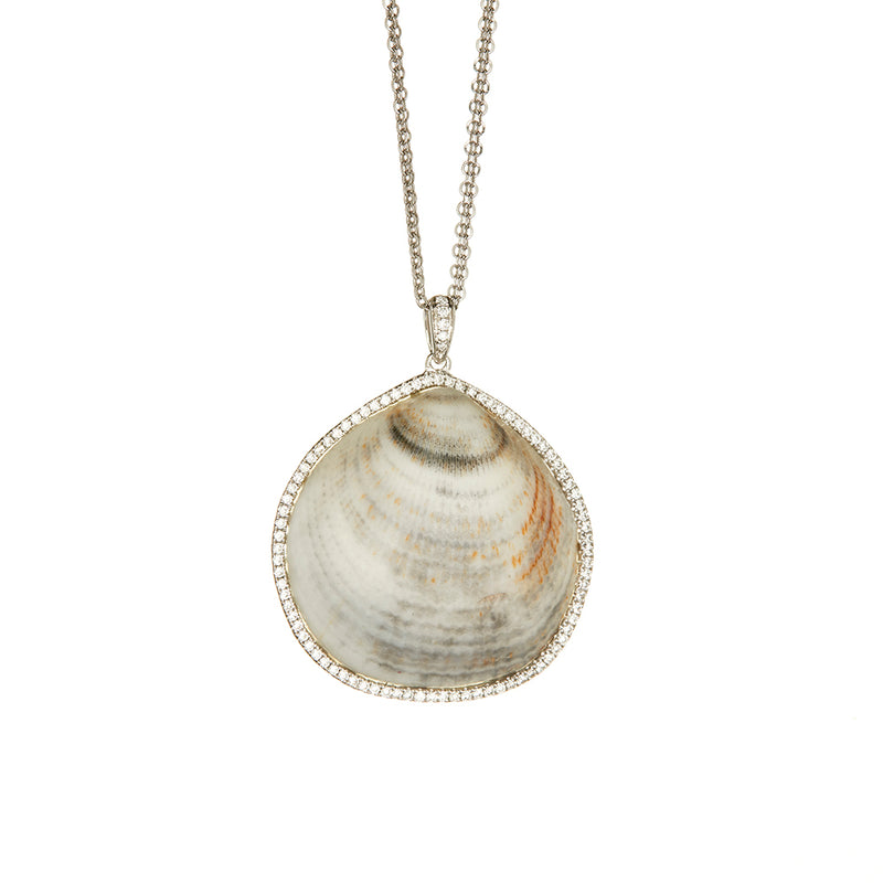 White gold Diamond Seashell - Sofia Jewelry