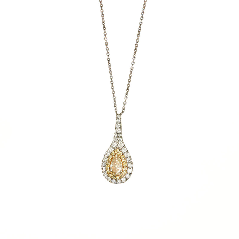 Gold Fancy Yellow Diamond Pendant - Sofia Jewelry