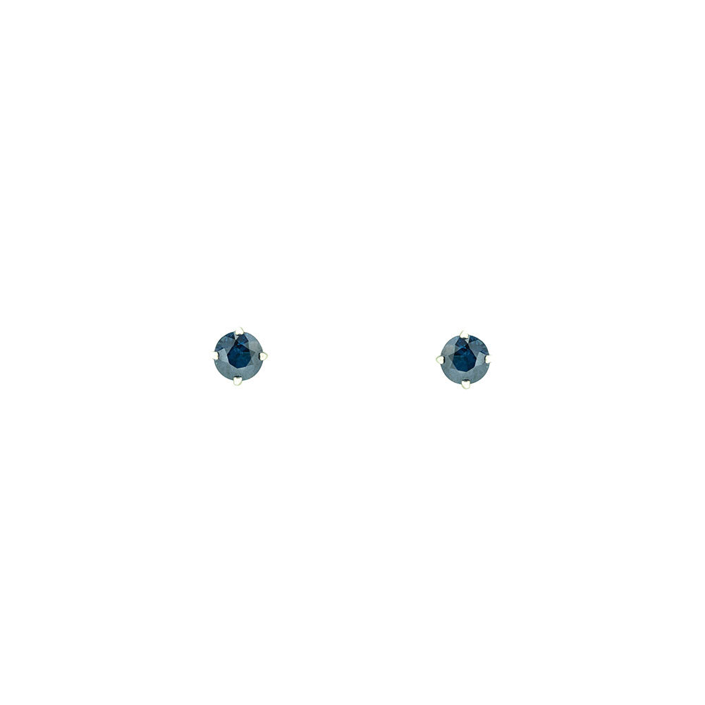 14 Karat White Gold Blue Sapphire Studs Perfect For Adding A Touch Of Elegance To Any Outfit.