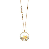 Gold Kaleidoscope Shaker Necklace - Sofia Jewelry
