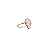 18 Karat Yellow Gold Pink Sapphire Shaker Ring