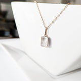 18 Karat Rose Gold Diamond Shaker Necklace