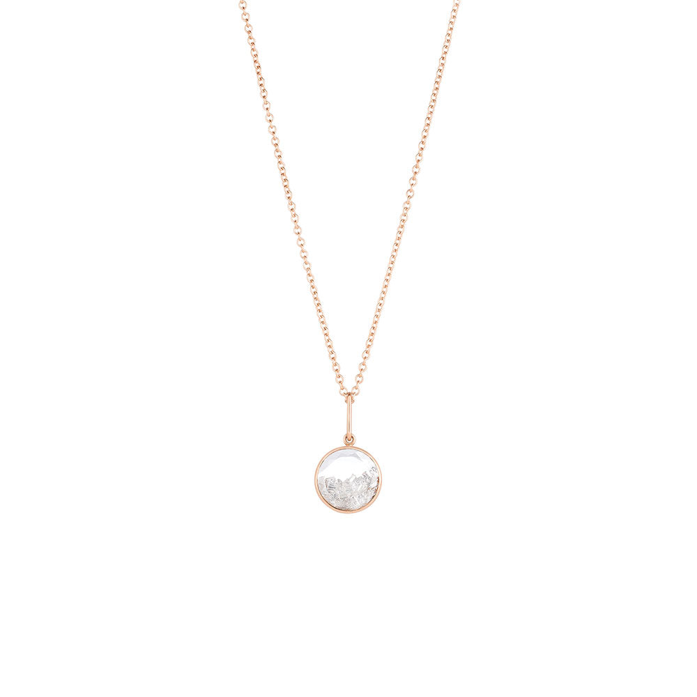 18 Karat Rose Gold Core Diamond Shaker Necklace