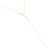 18 Karat Yellow Gold lariat Diamond necklace