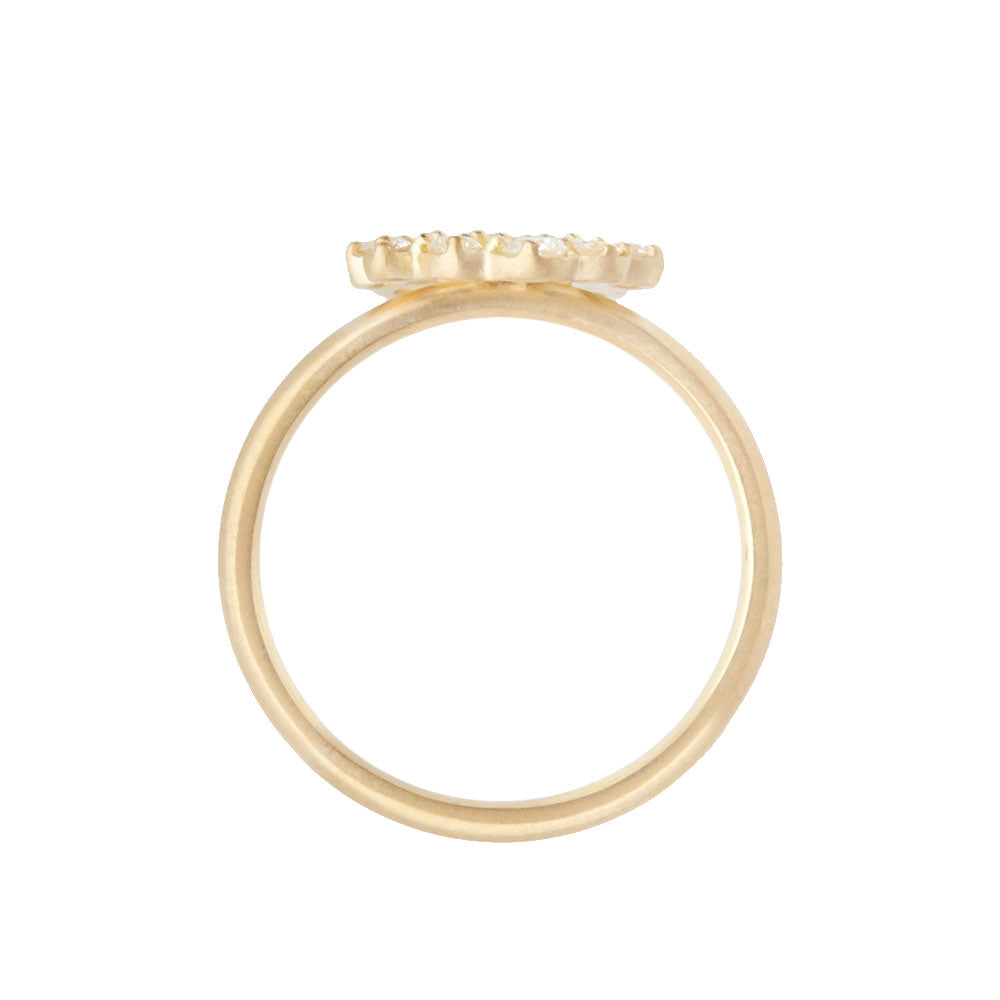 18 Karat Yellow Gold Diamond Festival Ring